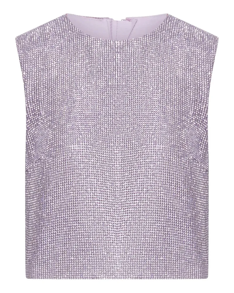 Self-Portrait Lilac Chainmail Top Rose
