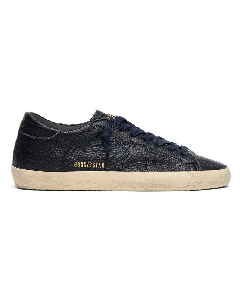 Golden Goose Super Star Leather Upper Star And Heel Blau