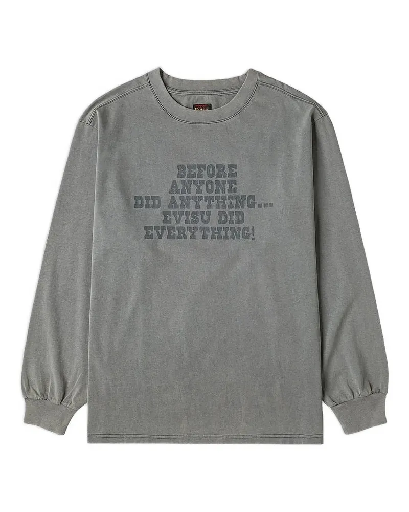 Evisu ej Fire Daicock ls Tee Grau