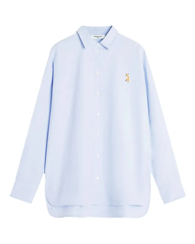 Kitsuné Lady Fox Casual Shirt Blau