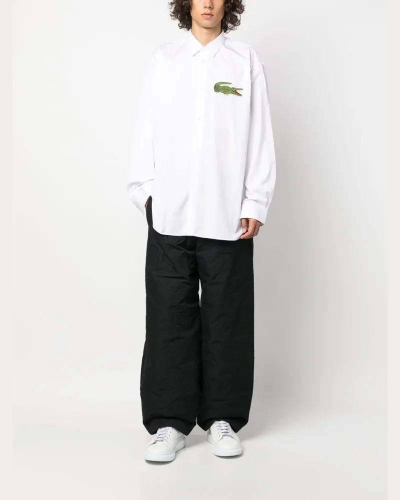 Comme des Garçons Herrenhemd gewebt Weiß
