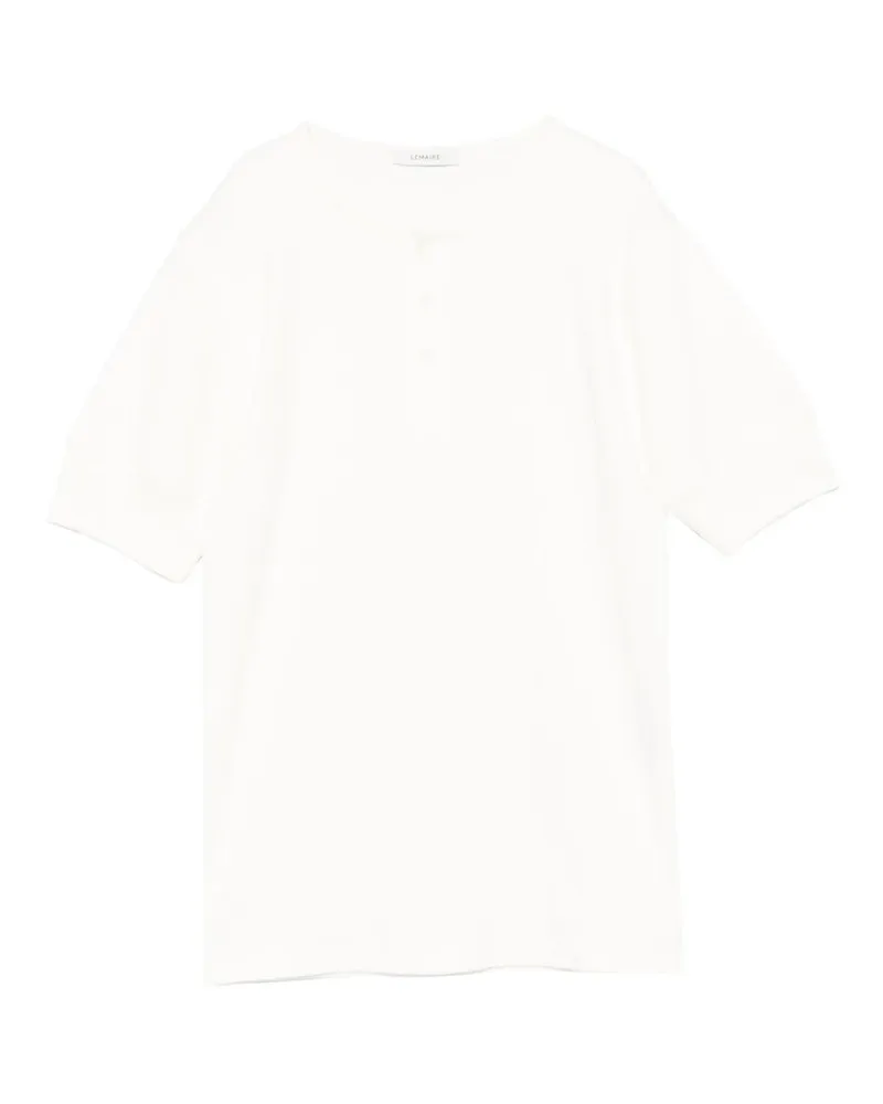 Christophe Lemaire Rib Henley Top Weiß