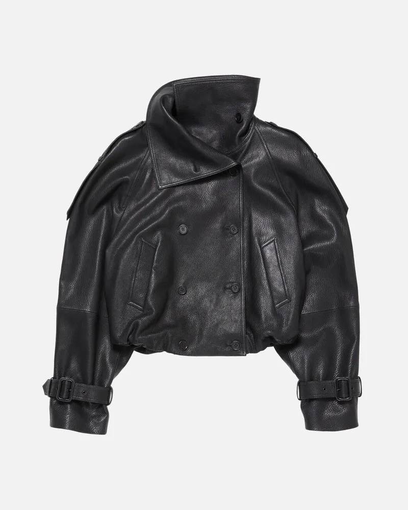 Acne Studios fn wn Leat000445 Schwarz