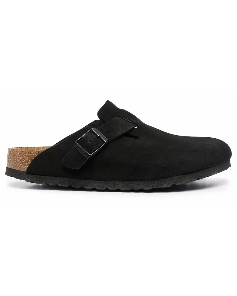Birkenstock Boston Sfb Suede 660473 Schwarz