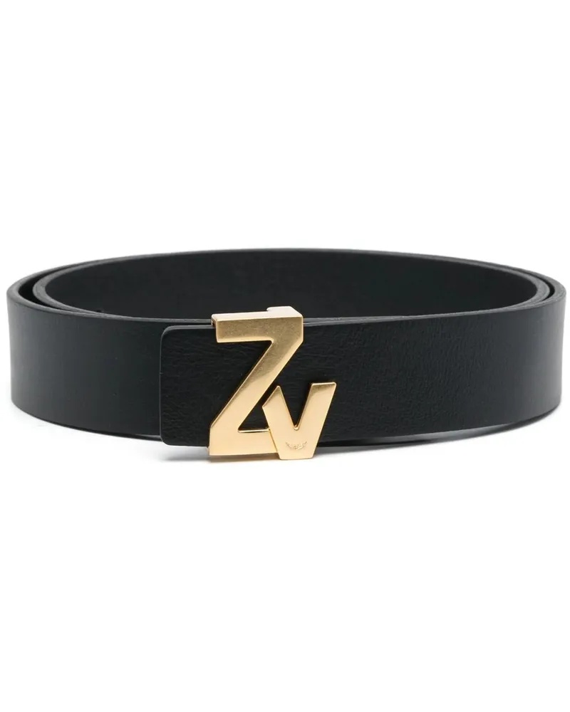 Zadig & Voltaire zv Initiale la Belt 30mm Natur Schwarz