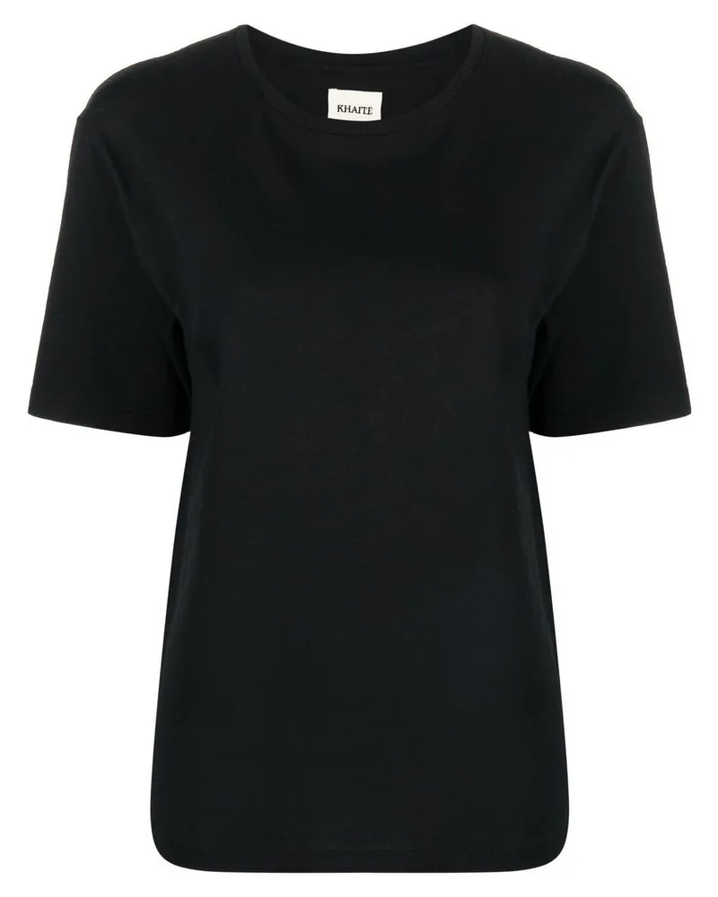 KHAITE Mae Short Sleeve Tee Shirt Schwarz