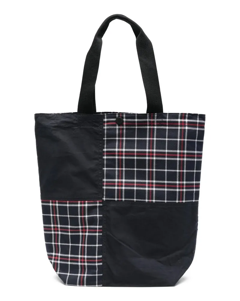 Barbour Transport Patchwork Tote Bag Blau
