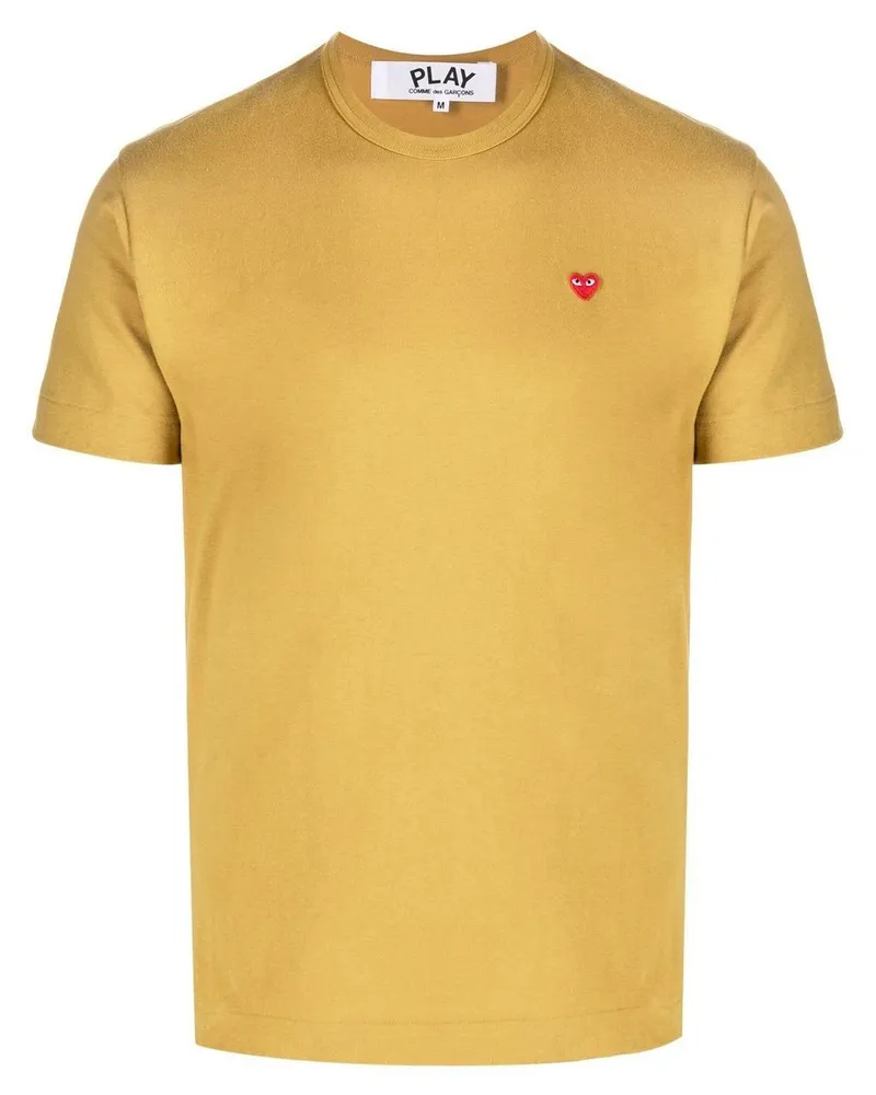 Comme des Garçons u T-shirt Small Red Emblem Knit Grün