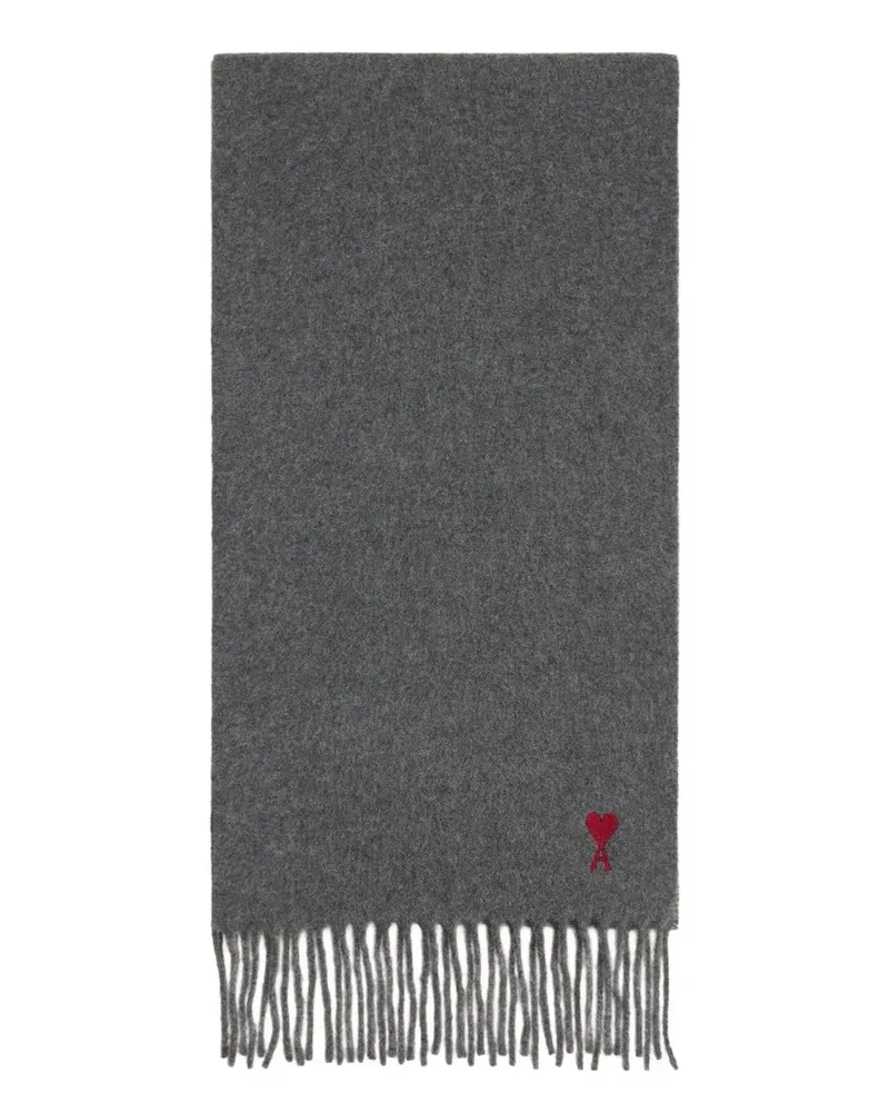 AMI Paris Scarf Red Adc Grau