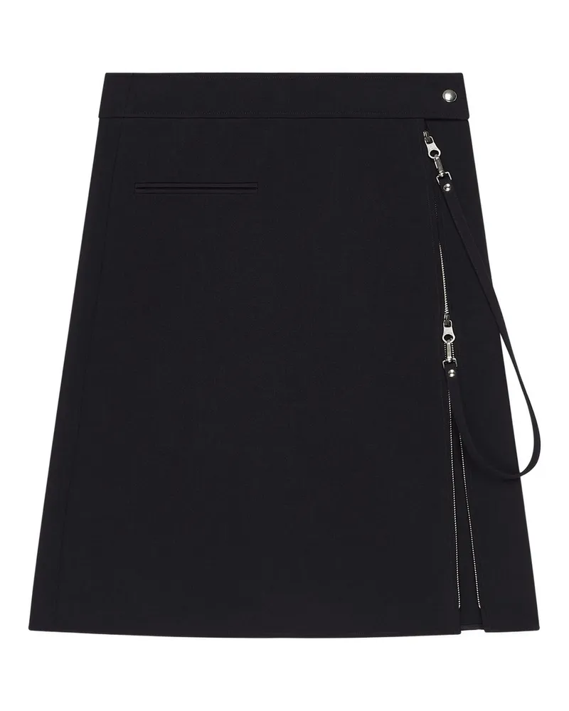 Courrèges Zipped Heritage Crepe Skirt Schwarz