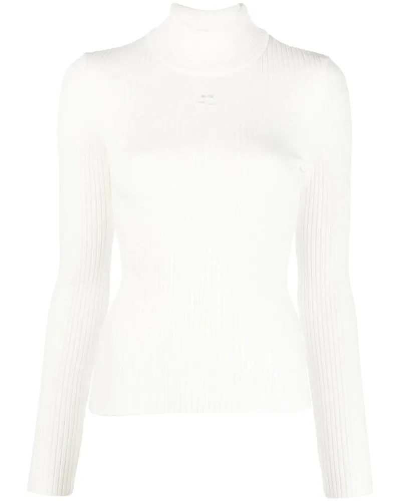 Courrèges Reedition Knit ls Jumper Weiß