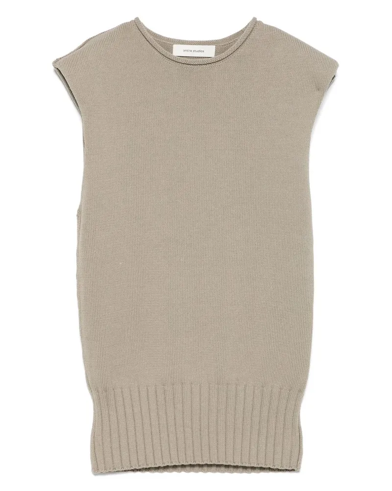 Entire Studios Burns Knit Vest Middle Grey Grau