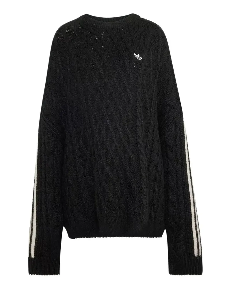 adidas Cableknit Sweater Schwarz