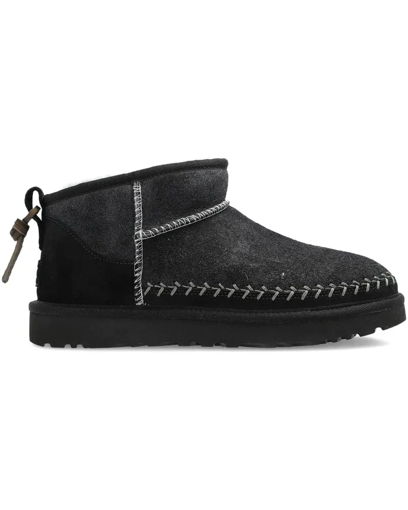 UGG w Classic Ultra Mini Biarritz Schwarz