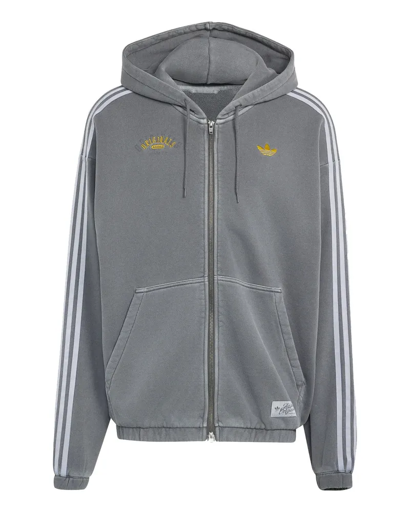 adidas Zip Thru Hoodie Grigio Grau