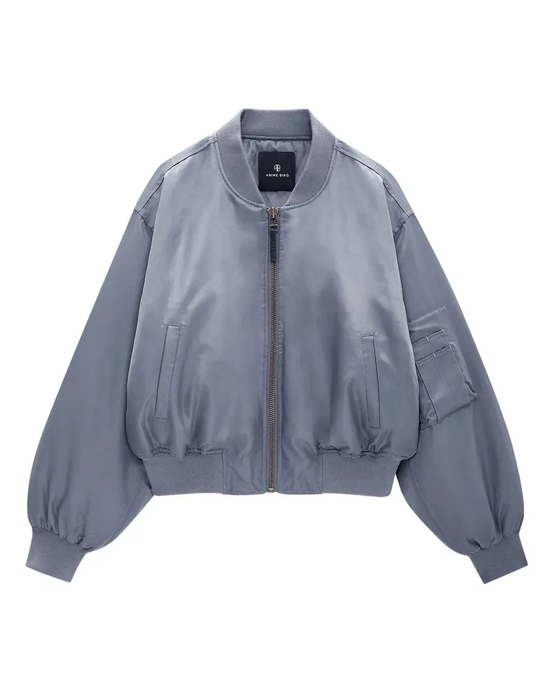 Anine Bing Cropped Leon Bomber Grau