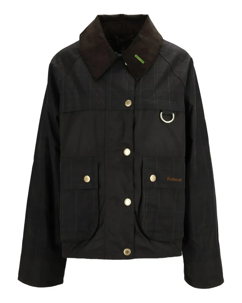 Barbour Tartan Spey Wax Jacket Braun