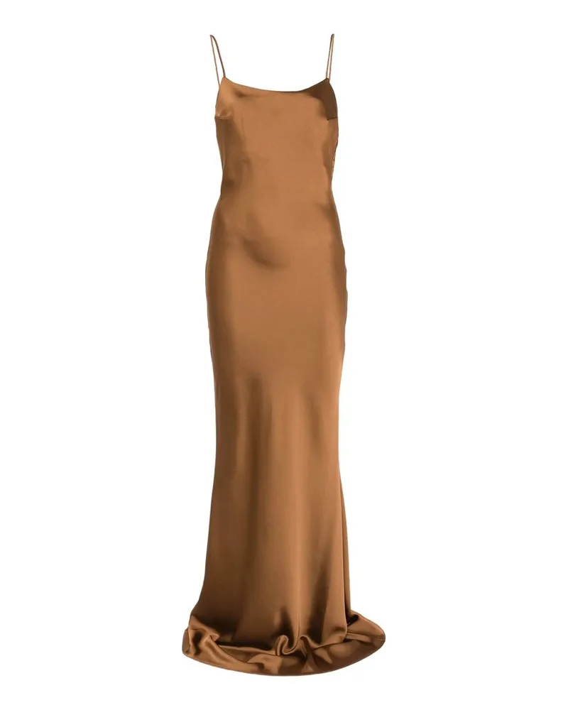 ANDAMANE Ninfea Maxi Slip Dress Braun