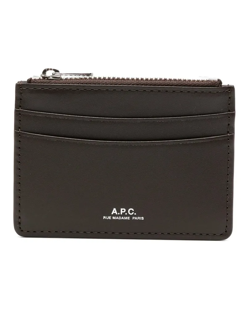 A.P.C. Porte-cartes Paris Braun