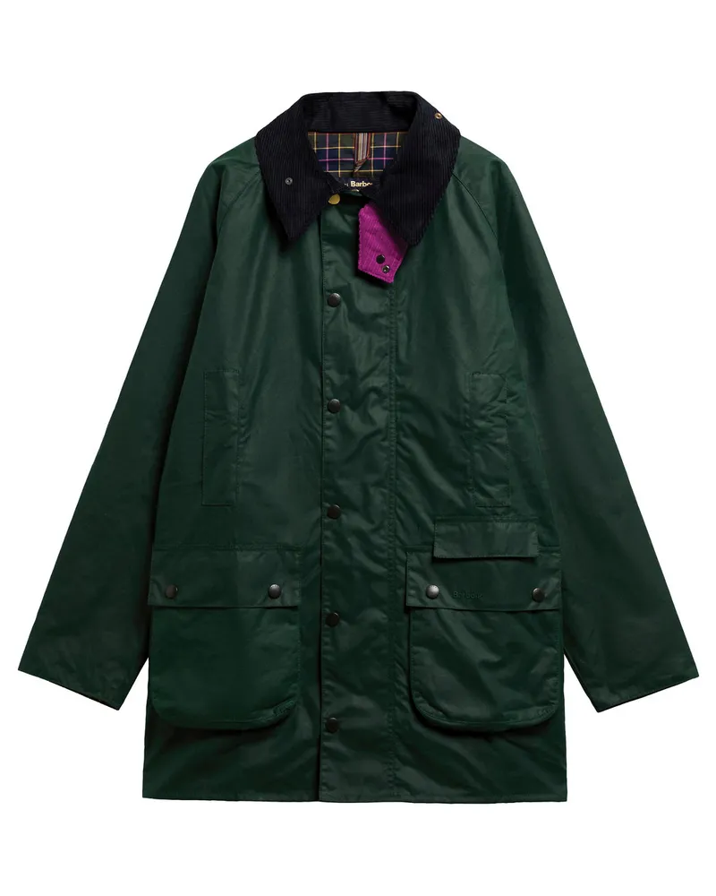 Barbour ba x Paul Smith Gmfair Wax Jkt Fw26 Wax Cot Outw Grün