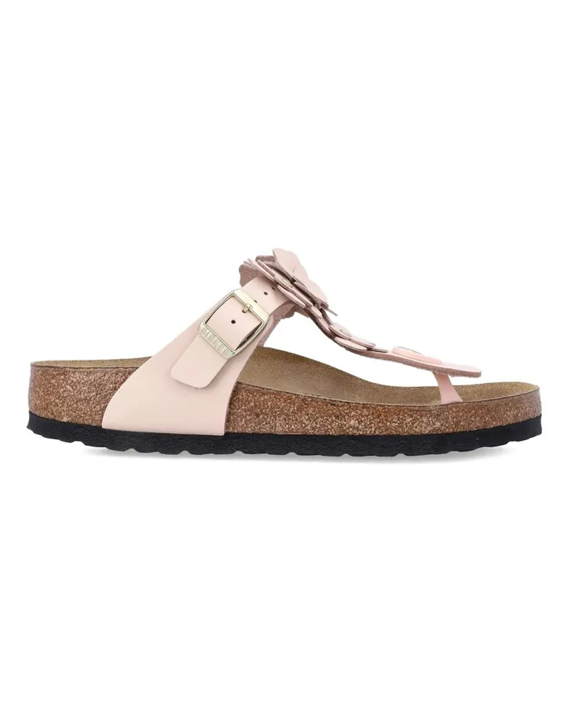 Birkenstock Gizeh Flowers Light Rose, Natural Leather Rose