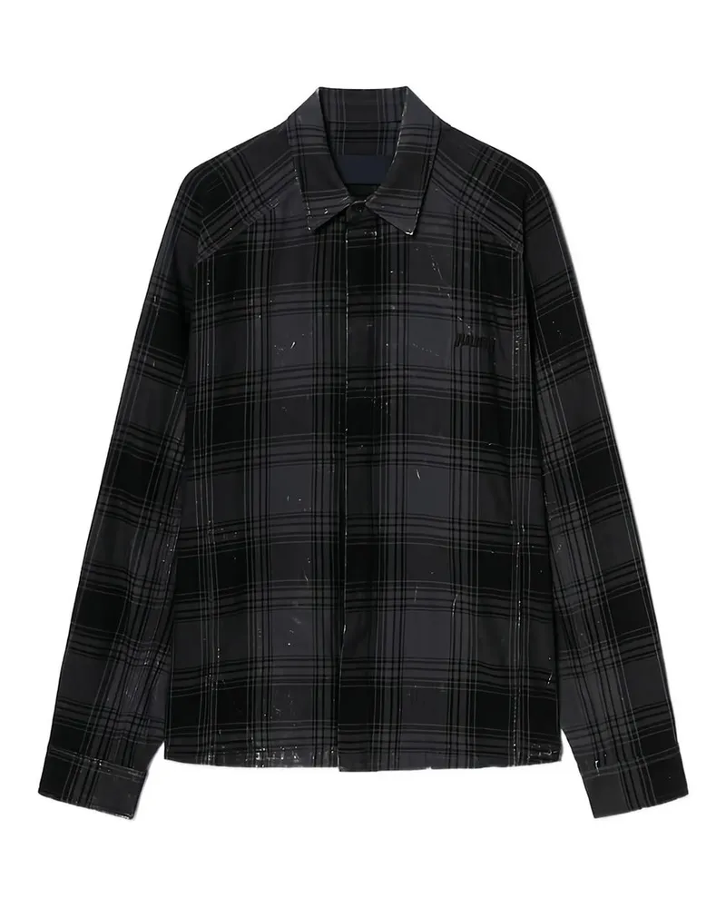 JUUN.J Island Washed Check Coach Shirt Beige