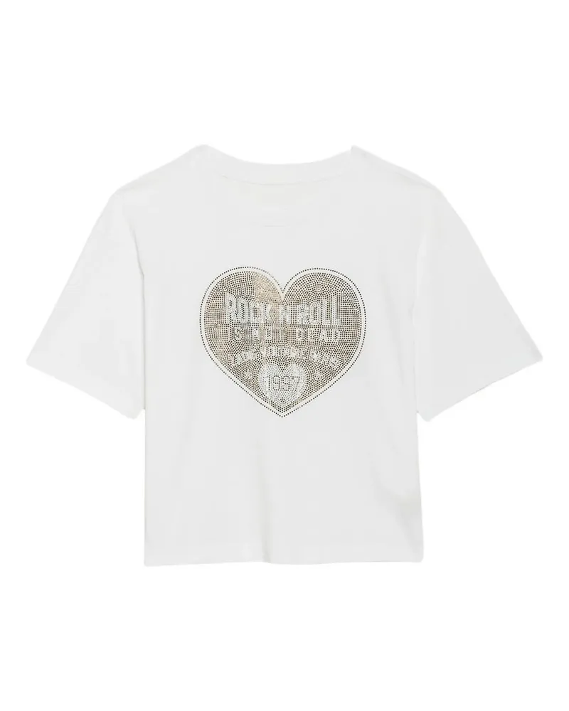 Zadig & Voltaire Taida bc Heart Rnr Strass Weiß
