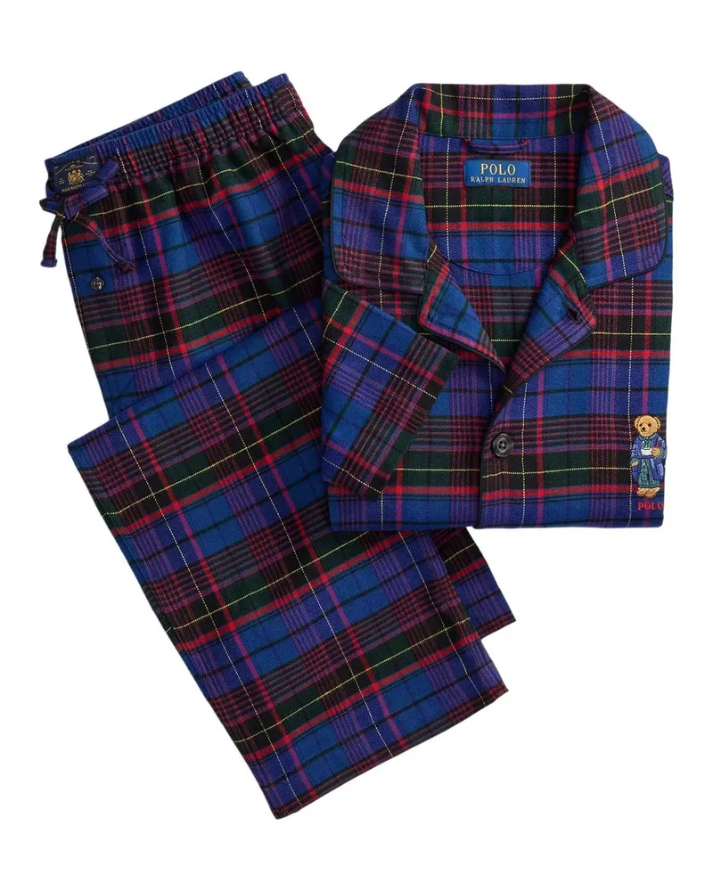 Ralph Lauren Long Sleeve pj Set Sleep Blau