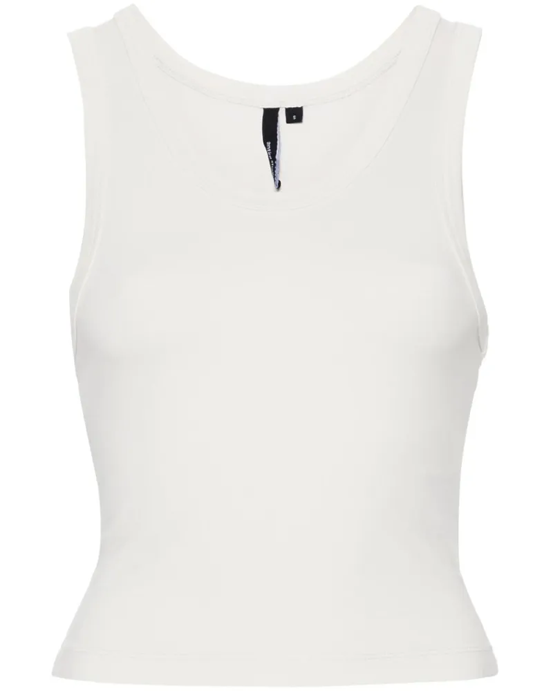 Entire Studios Cropped Tank Rice Weiß