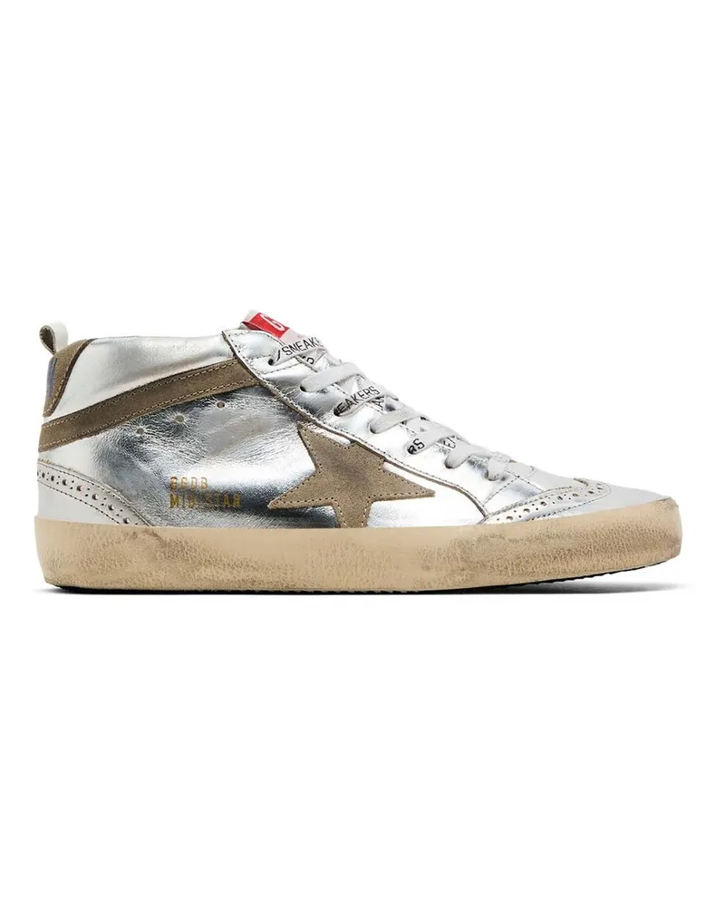 Golden Goose Mid Star Sneakers Silber