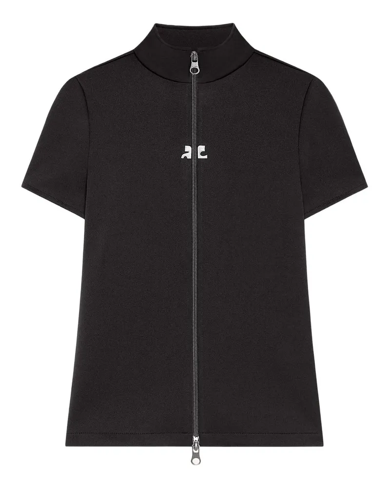 Courrèges Interlock Zipped Top Schwarz