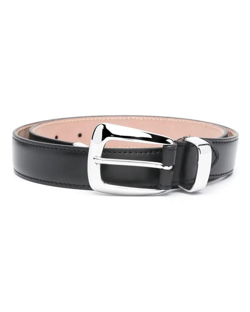 KHAITE Benny Belt - Silver Buckle (30mm Schwarz