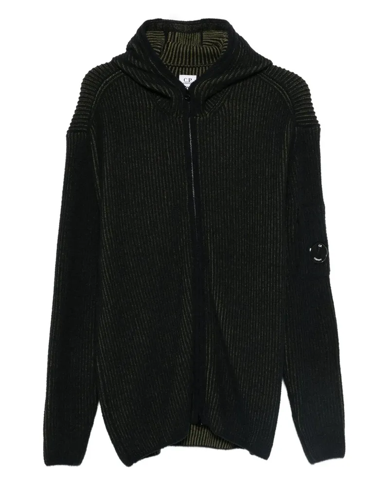 C.P. Company Knitwear Cardigan in Fleece Knit Grün