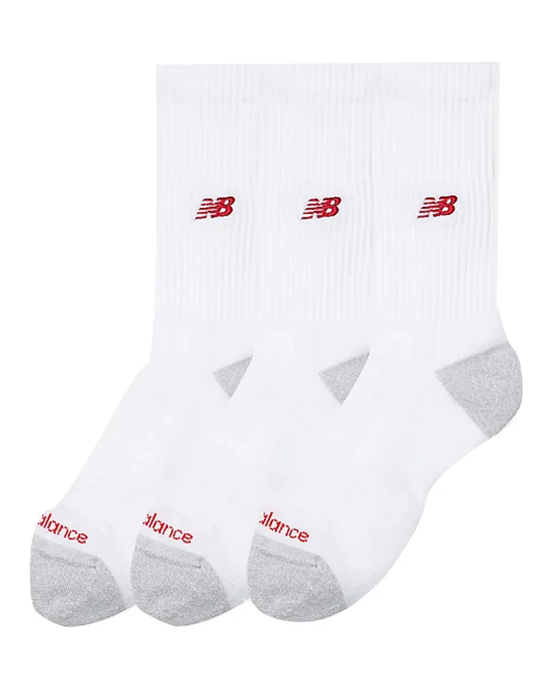 New Balance Active Premium Crew 3 Pack Weiß