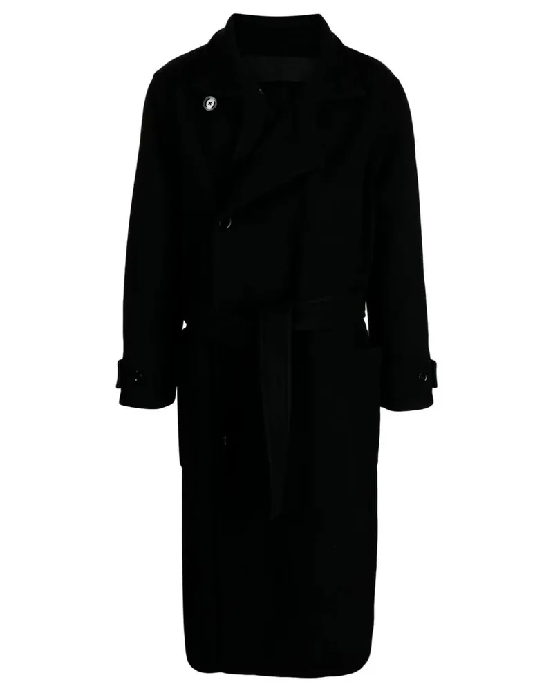 Christophe Lemaire Wrap Coat Co1037.lf1116 Schwarz