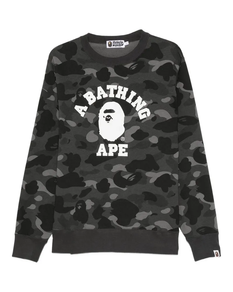 BAPE Color Camo College Crewneck Sweatshirt m Schwarz