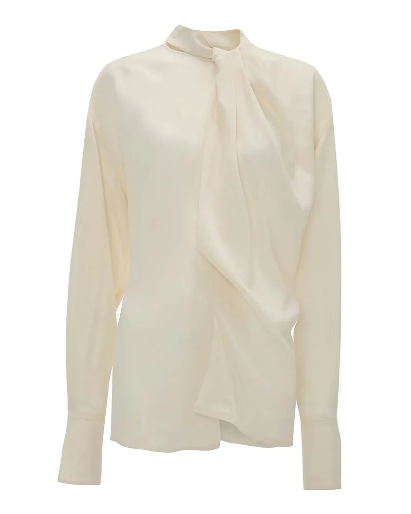 Victoria Beckham Drape Blouse Weiß