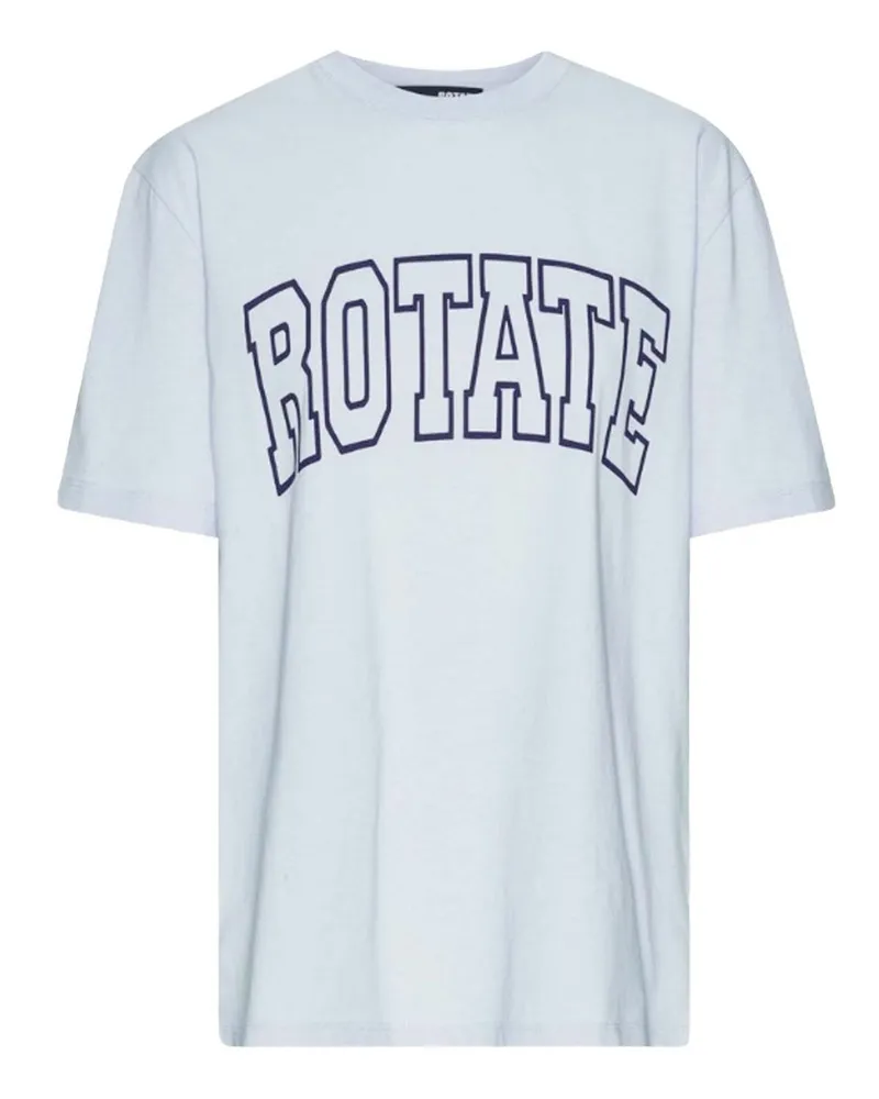 ROTATE Birger Christensen Thin Jersey T-shirt Blau