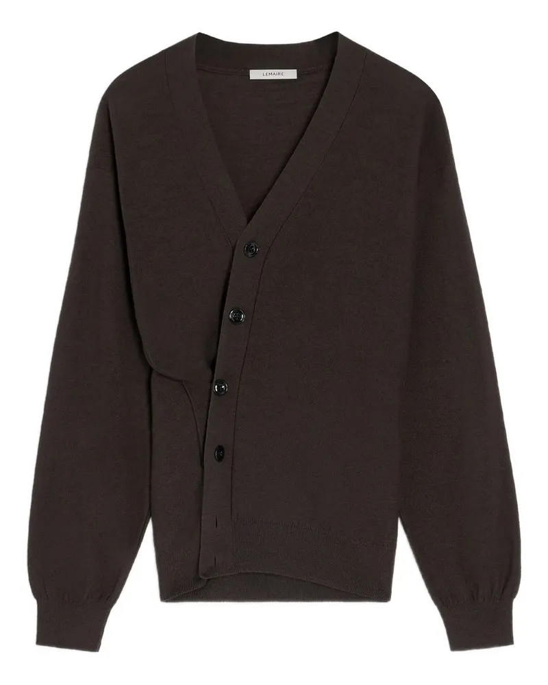 Christophe Lemaire Relaxed Twisted Cardigan Braun