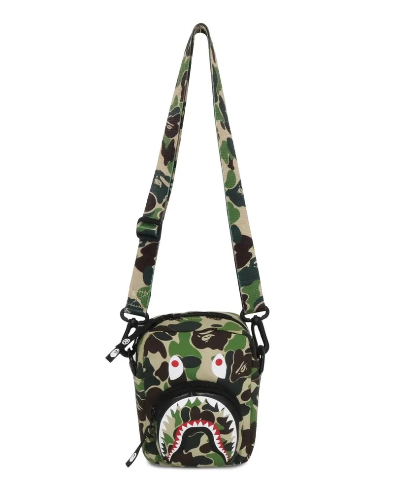 BAPE Abc Camo Shark Mini Bag m Grün
