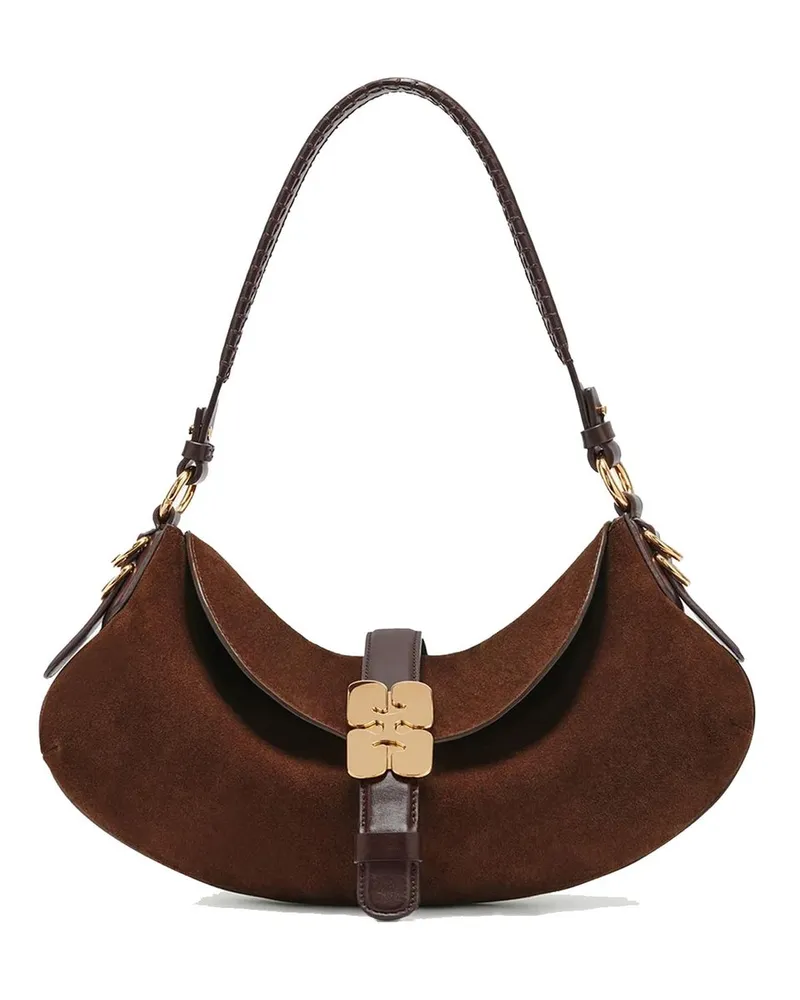 Ganni Kat Baguette Suede Braun