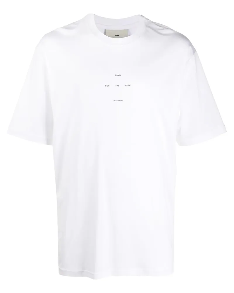 Song For The Mute logo`` Oversized Tee Weiß