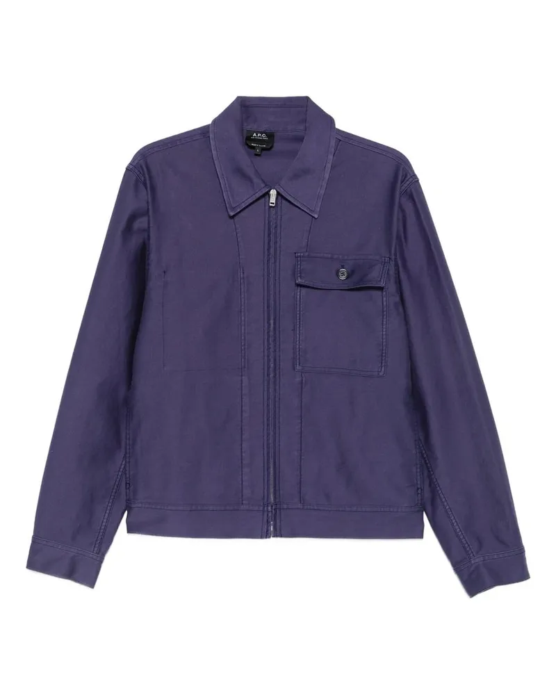 A.P.C. Blouson Moleskine Blau