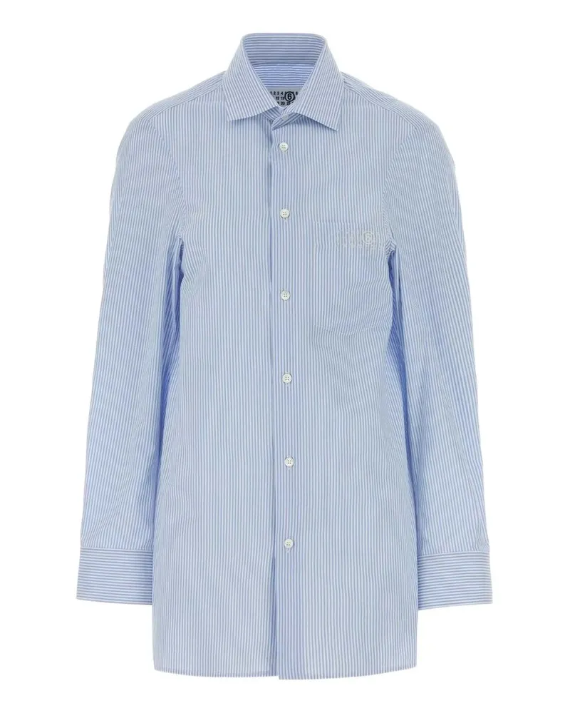 Maison Margiela Long-sleeved Shirt Blau