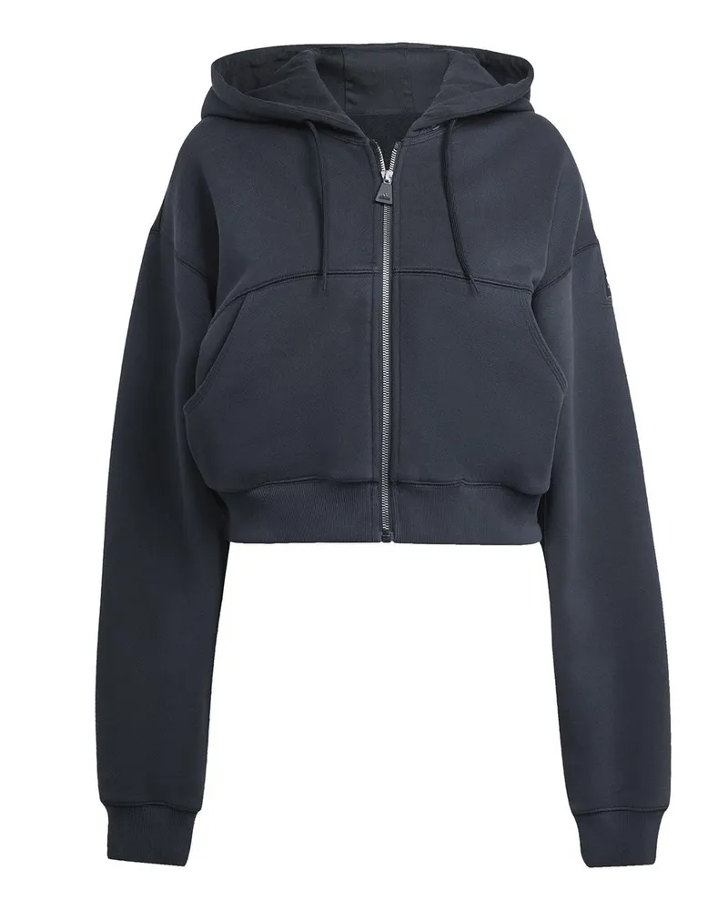 adidas Cropped Hoodie Schwarz