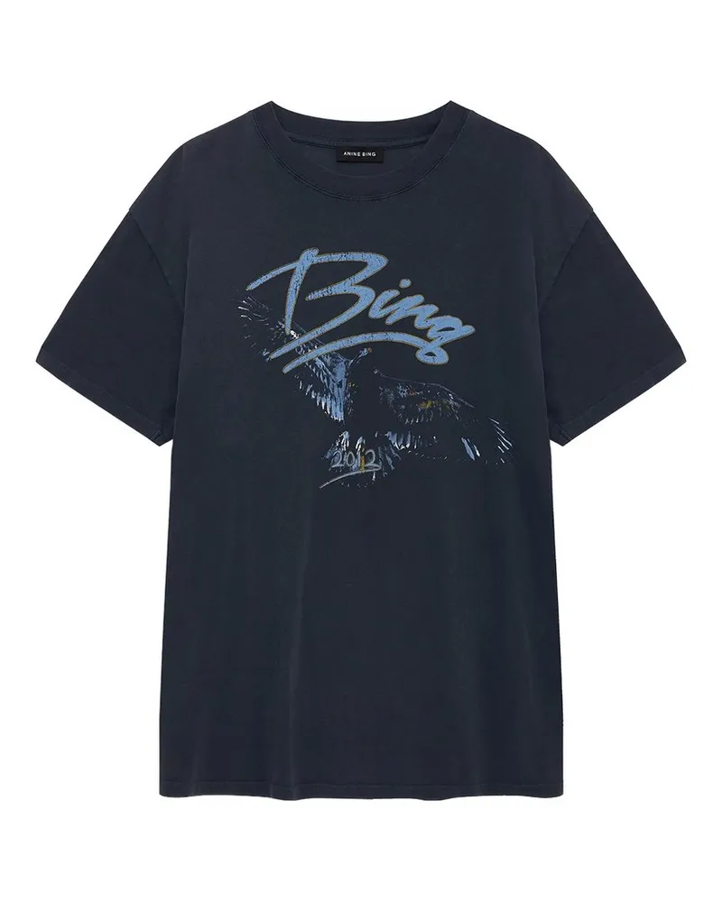 Anine Bing Kent Tee Eagle Schwarz