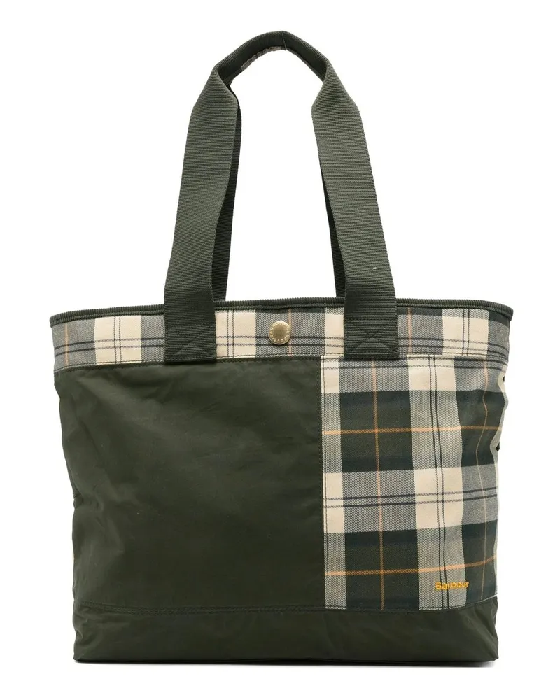 Barbour Mya Patchwork Tote Bag Grün