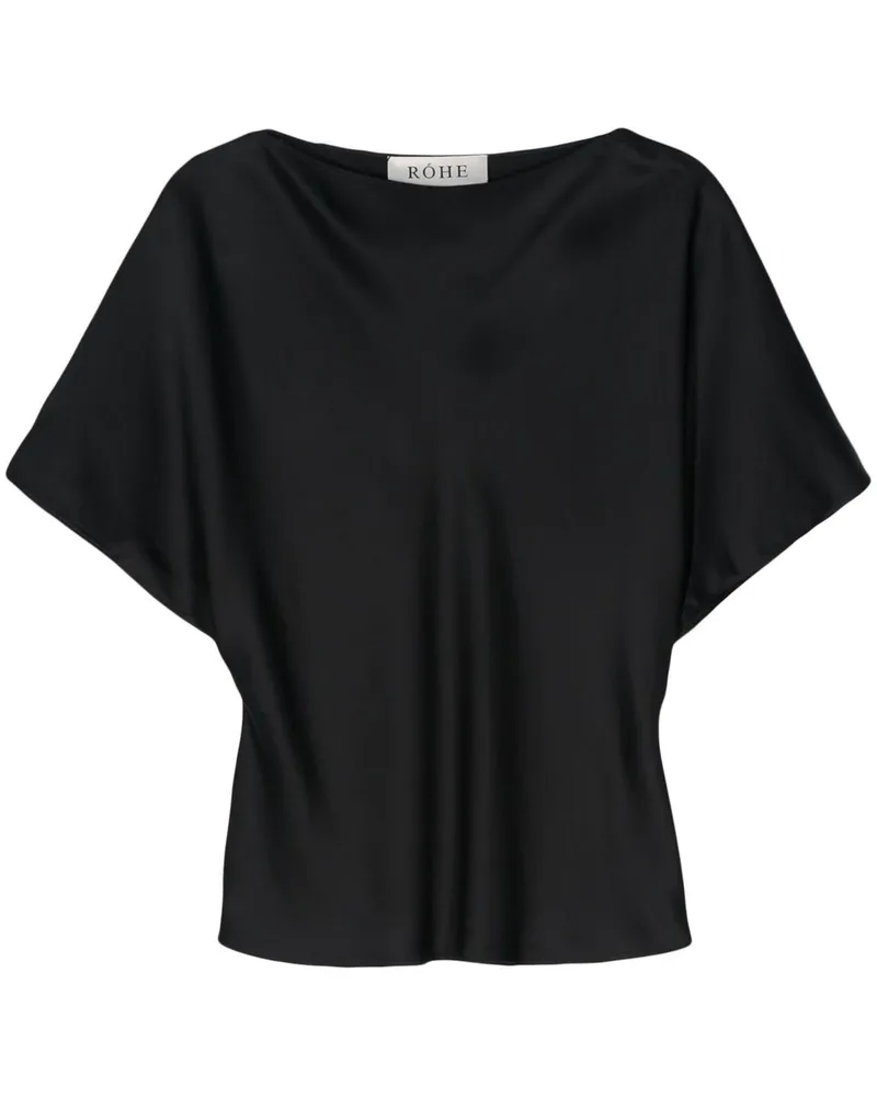 Róhe Fluid Satin-Top 41120158 Schwarz