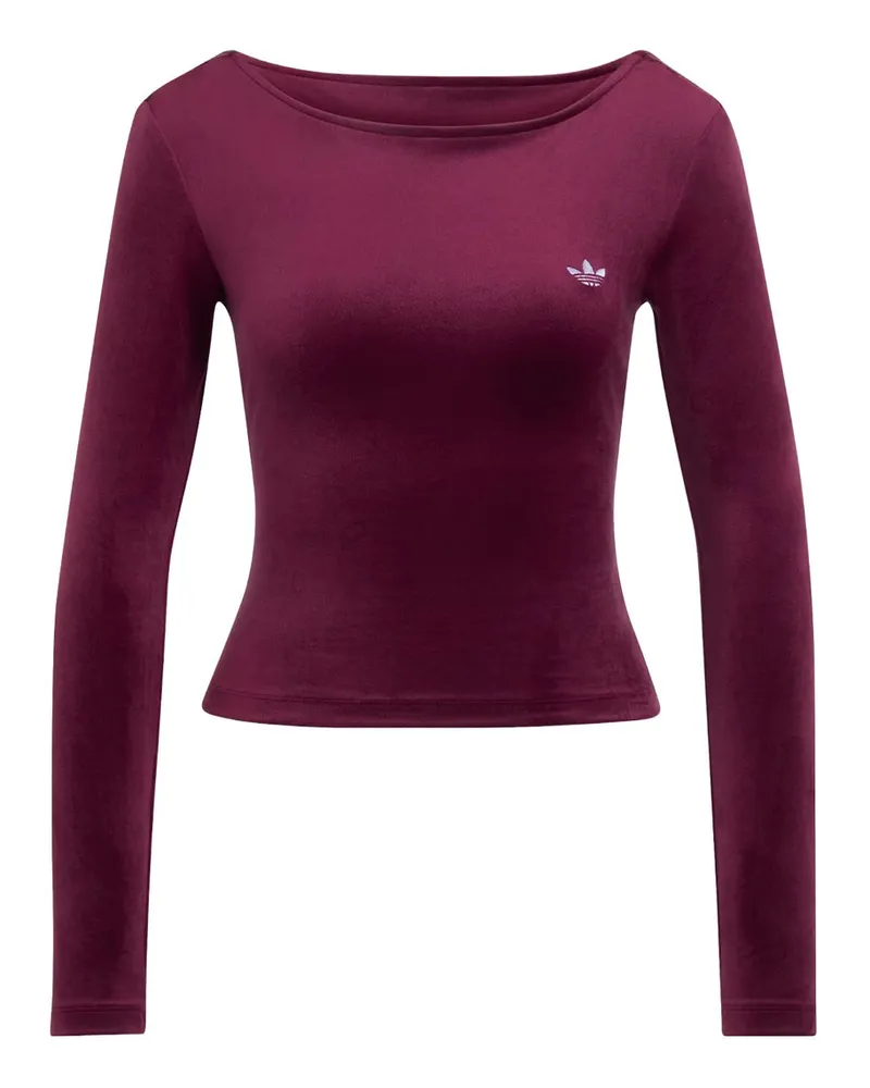 adidas Essential Velour ls Top Bordeaux Braun