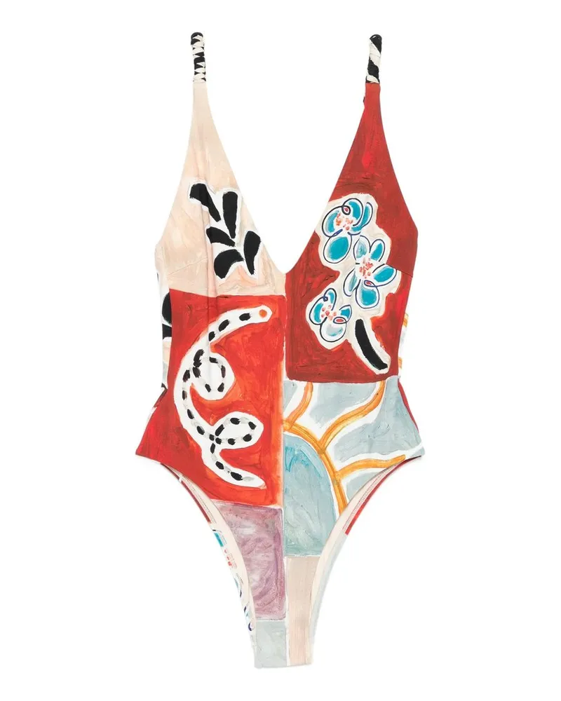 ALEMAIS Michelle v Neck One Piece Mehrfarbig